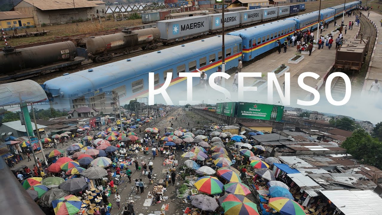 DÉCOUVERTE KISENSO LE TRAIN ROULE À NOUVEAU MAIS UN GRAND MARCHÉ BLOQUE ENCORE LES  RAILS. SUIVEZ!