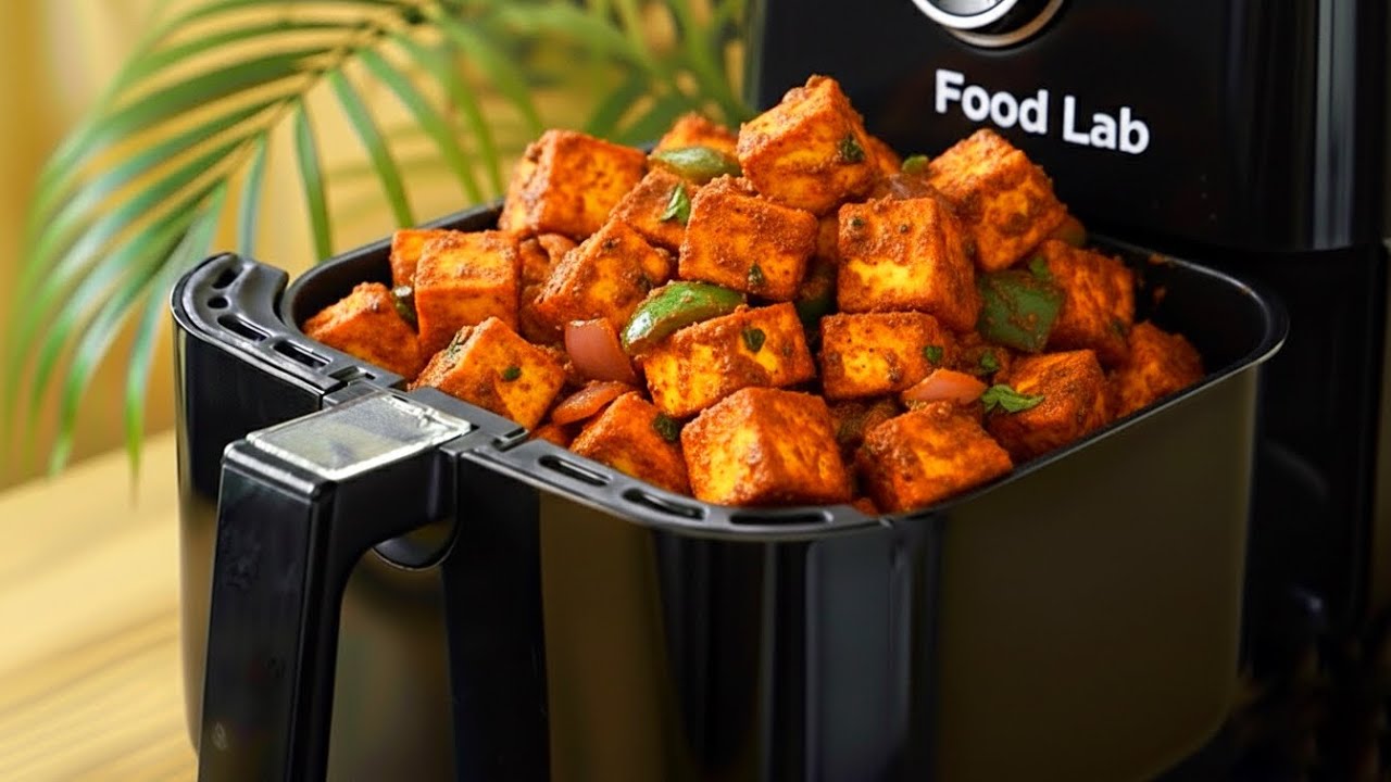 Highe  protein Air Fryer Paneer Tikka Recipe 🔥