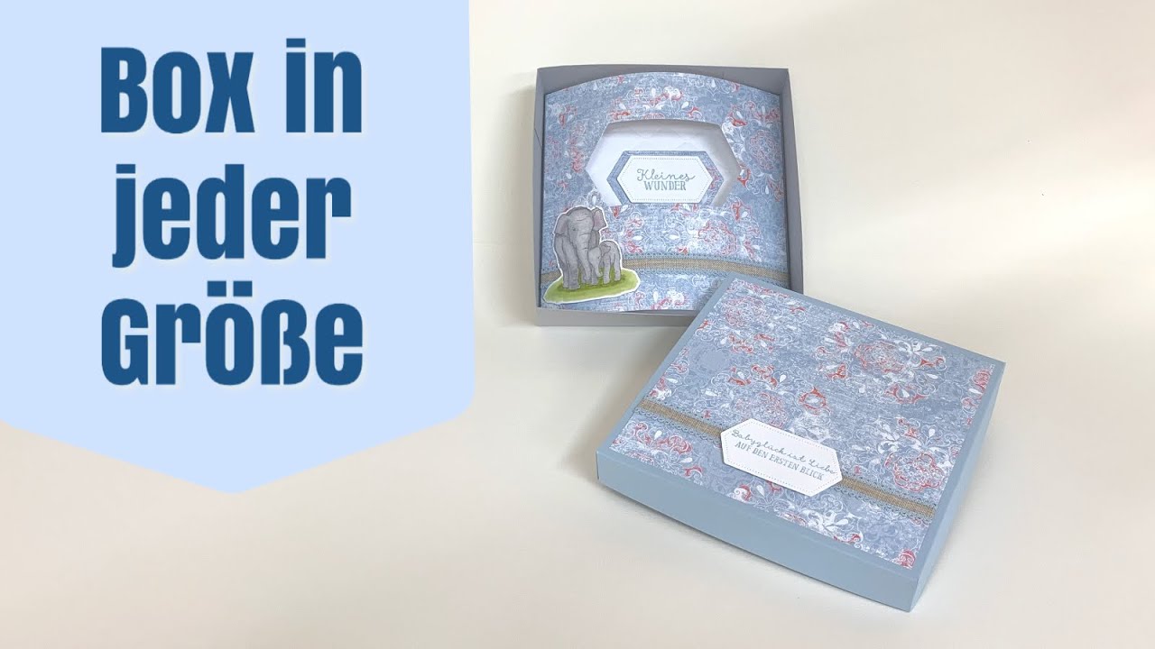So bastle ich eine Box für die Bogenkarte - mit Stampin´ Up Produkten - in jeder Größe berechenbar
