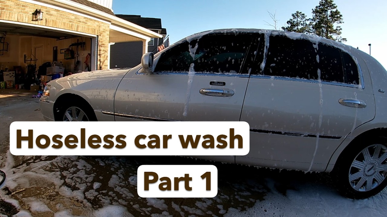 Safe hoseless car wash- A how to on the Lincoln Town Car- Video 1