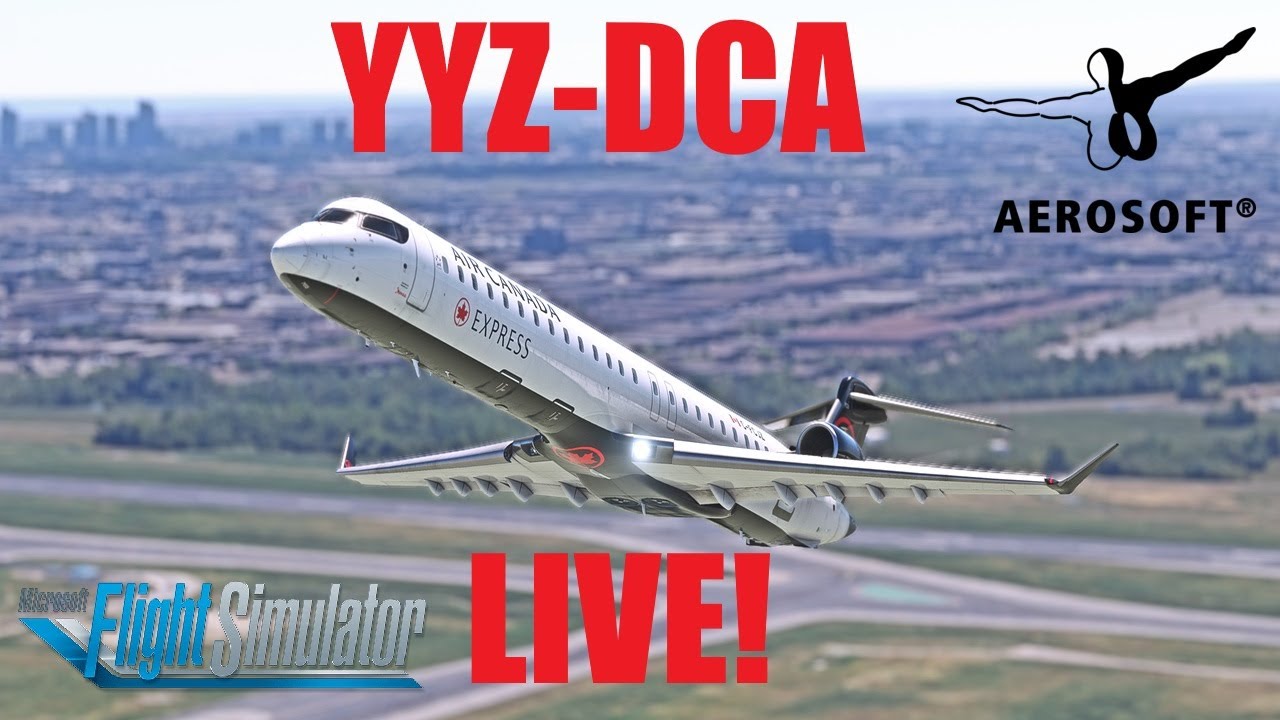 #msfs2020 CRJ-900  V2 Full Flight Tutorial CYYZ-KDCA / BORIS Sounds (Real CRJ Pilot) #vatsim #live