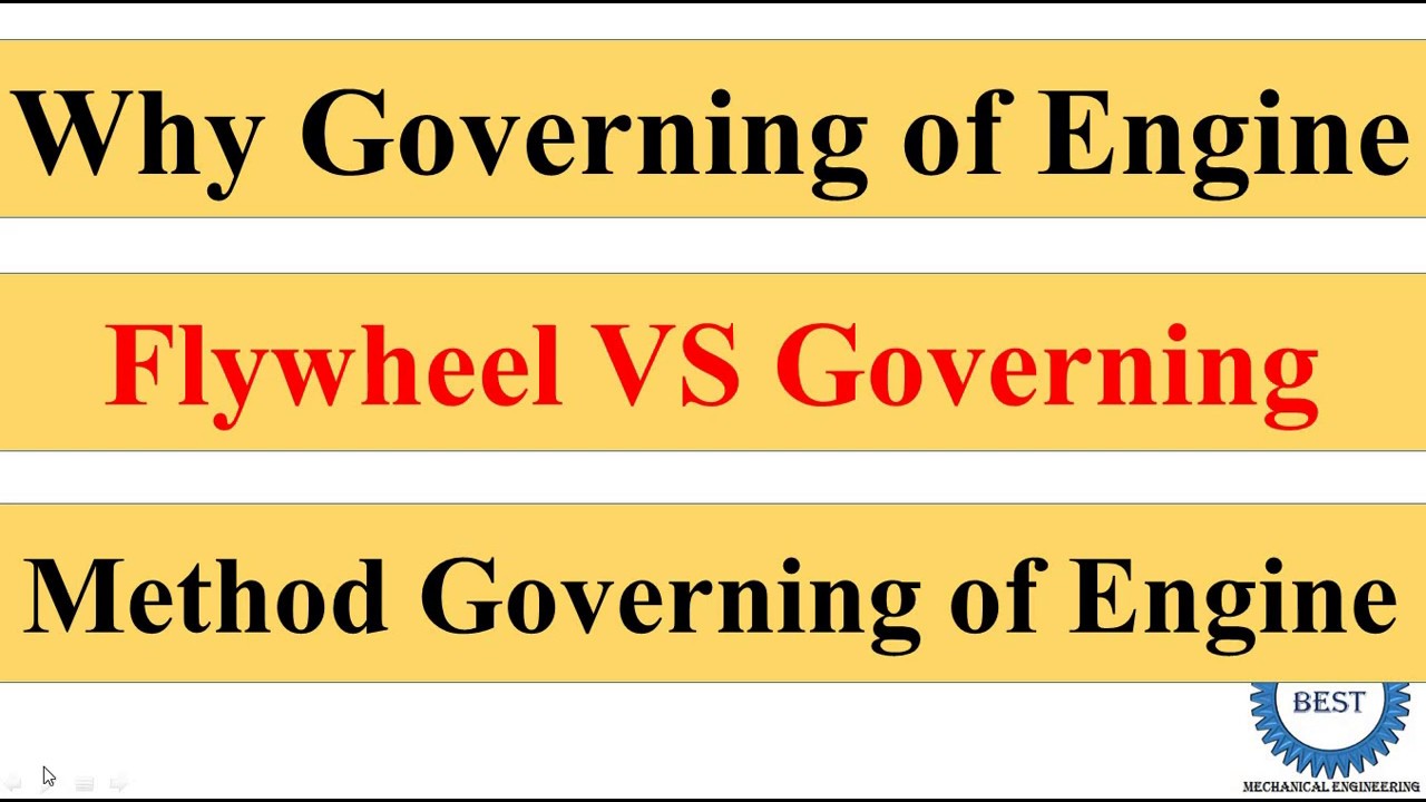 Governing of Engine Flywheel vs Governing