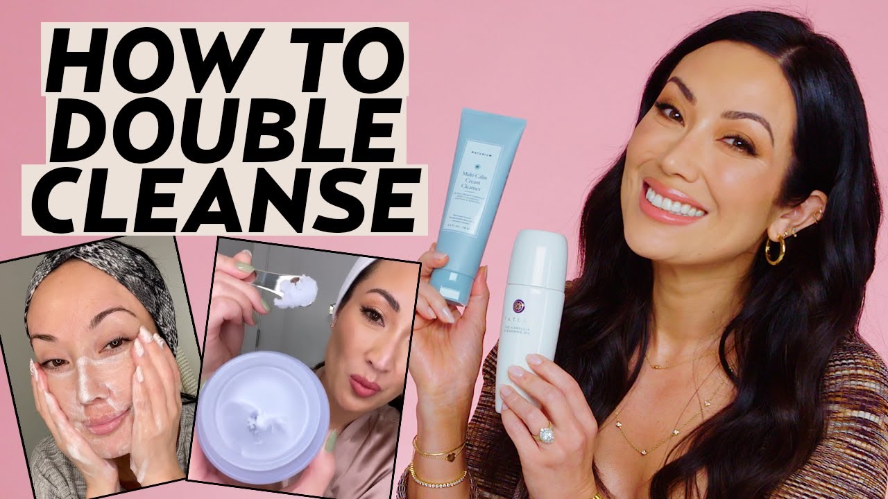 3 Ways to Double Cleanse Your Face! How to Use a Cleansing Balm, Micellar Water, & More | Skincare