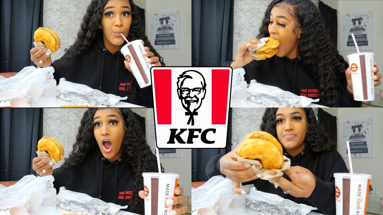 ОБЗОР СЭНДВИЧА С ЖАРЕНОЙ КУРИЦЕЙ И ПОНЧИКАМИ ОТ KFC!