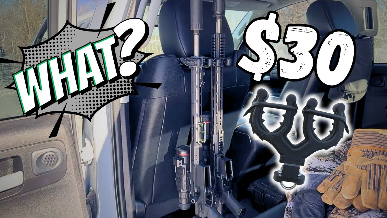 Headrest Gun Rack for only $30 and its perfect! | Hunting truck setup!
