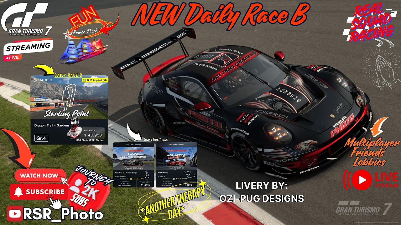 GT7 Gran Turismo 7 ❤️‍🩹THERAPY DAY❤️‍🩹Improving Daily Race B Quali-Lap + Practice Lobby!!! Let’s Go!