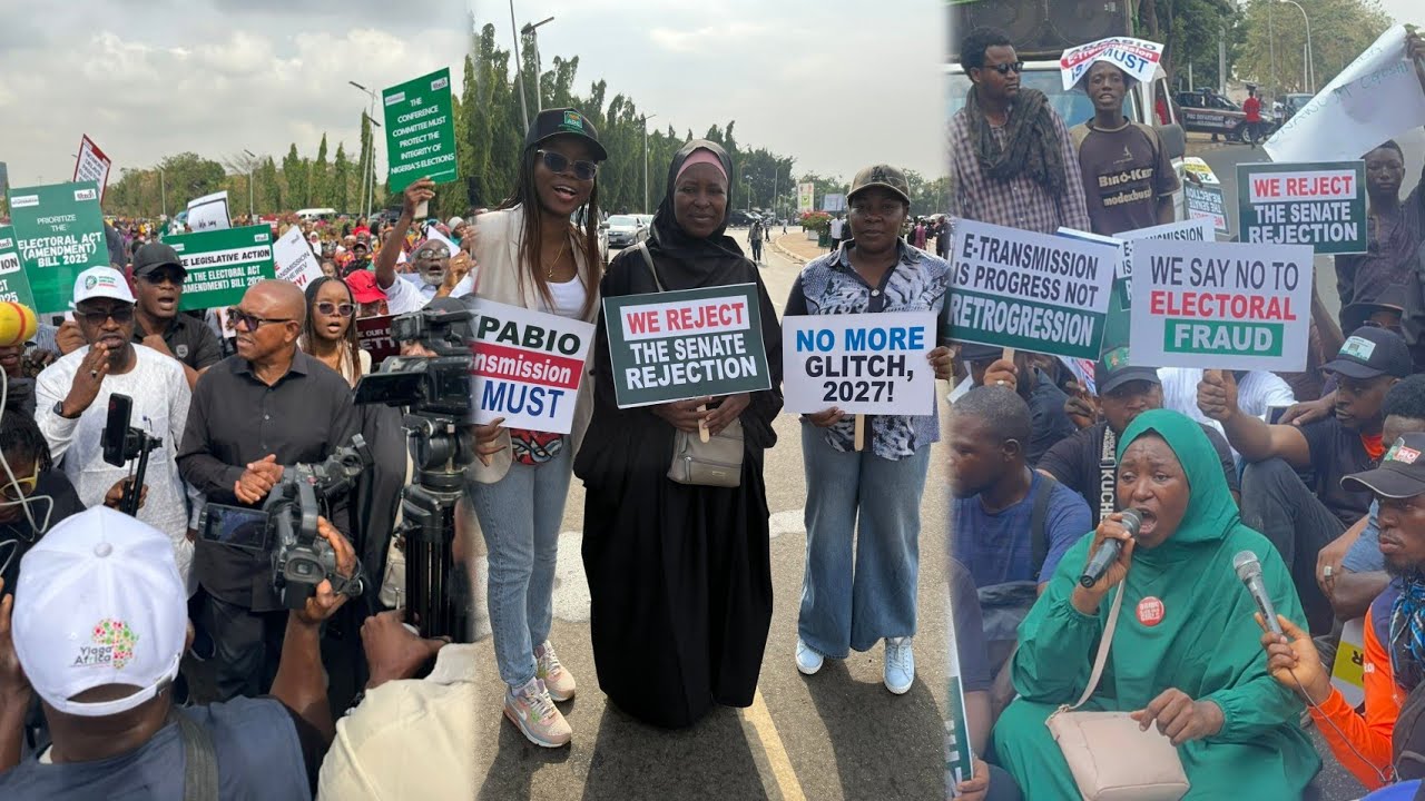 Aisha Yesufu, Obidients & Peter Obi Direct Message To Akpabio and The Whole Senate On E Transmission
