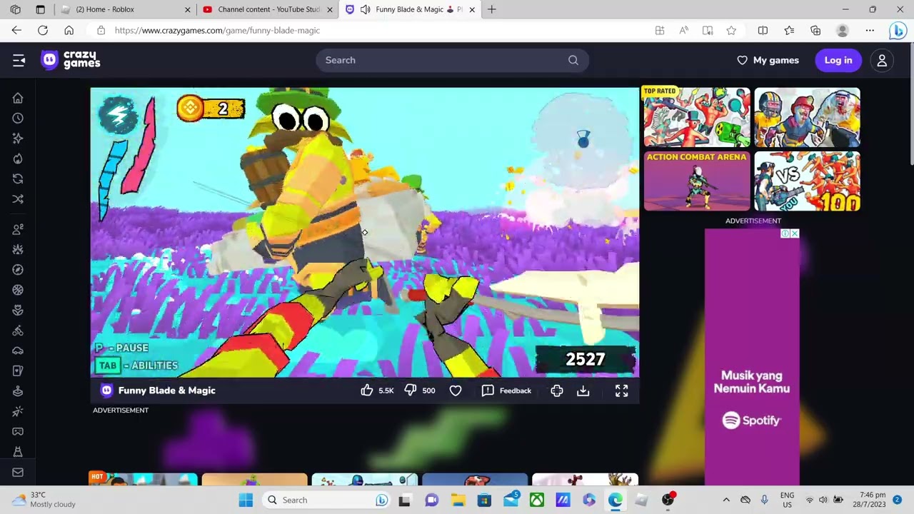funny blade and magic level 60