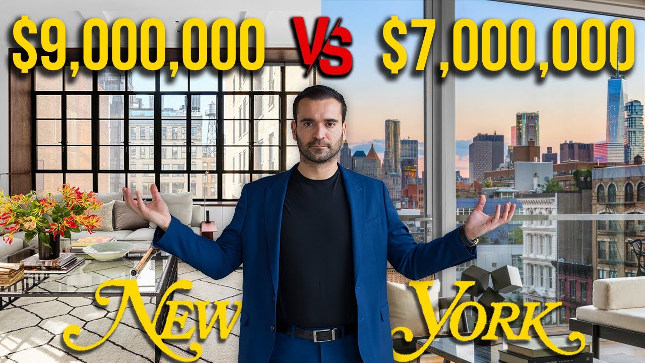 $9M Industrial Loft Vs. $7M Modern Apartment in New York City