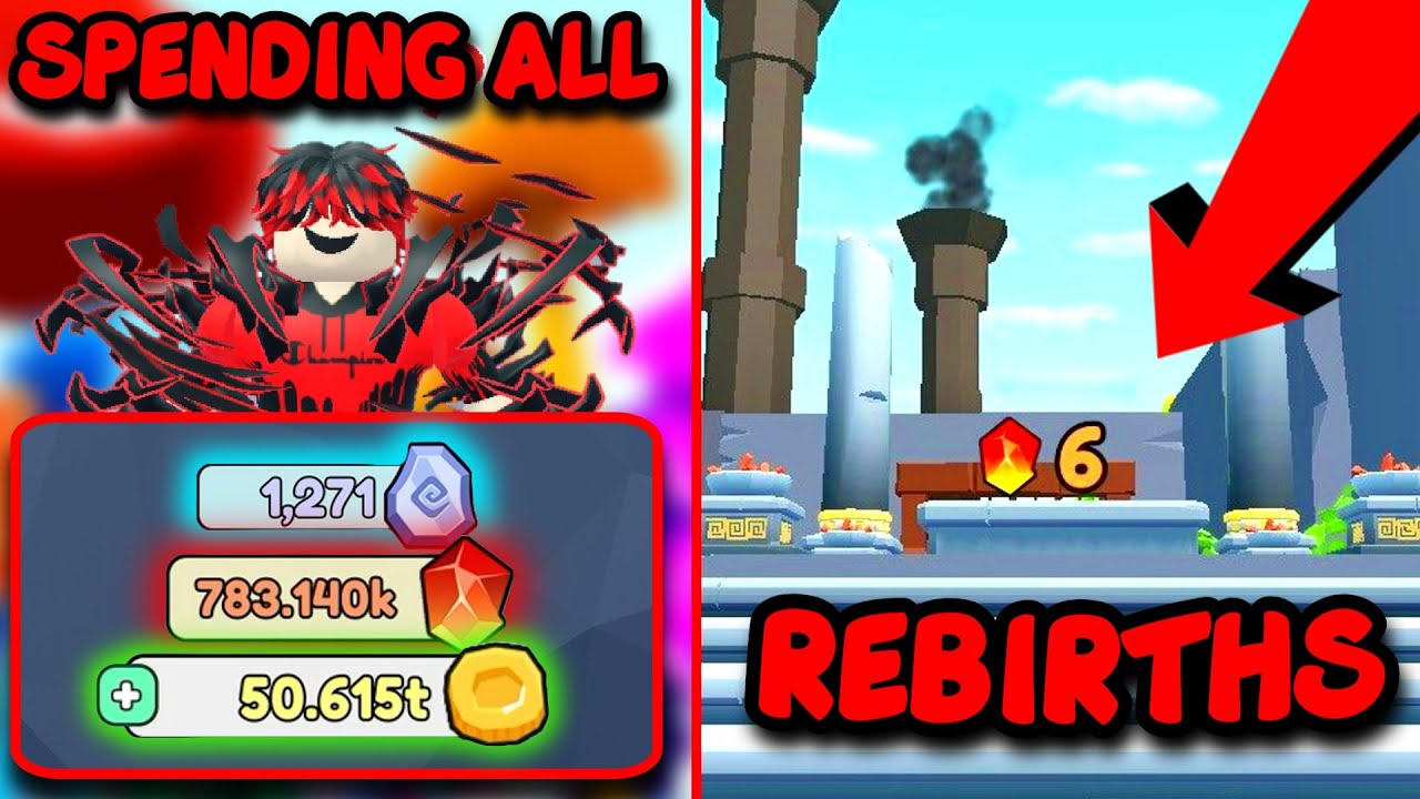 SPENDING ALL + MORE REBIRTHS - Collect All Pets (Funny Moments)