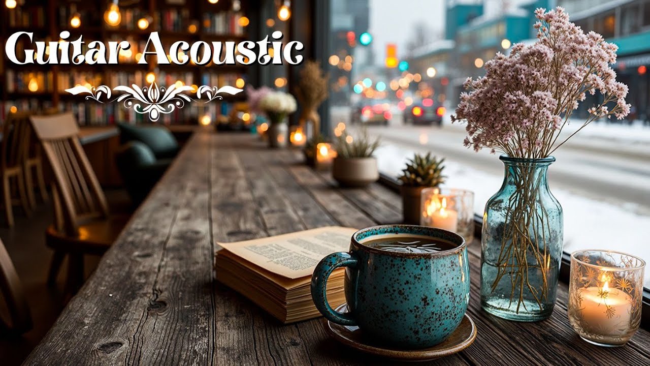 Calm Acoustic Guitar Jazz ☕ Peaceful Cafe Ambience & Relaxing Background Music