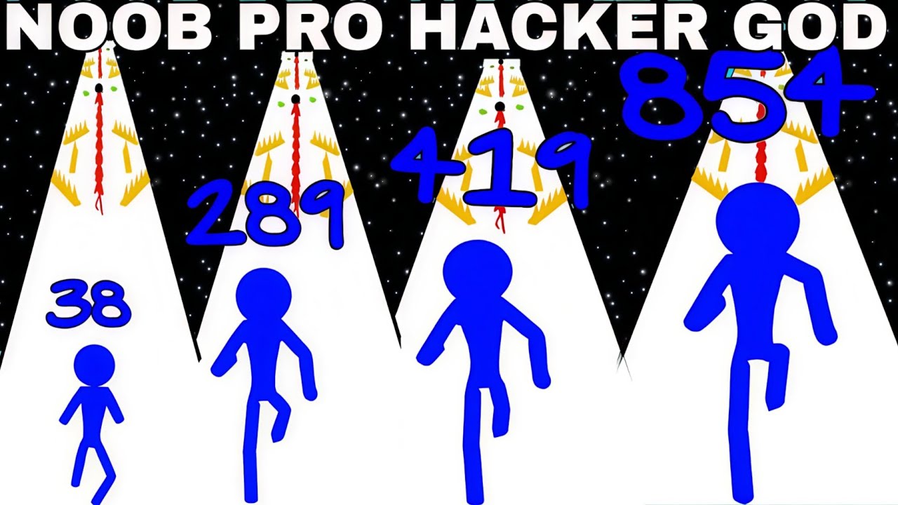 NOOB VS PRO VS HACKER VS GOD  in StickMan Up @playgame24dia