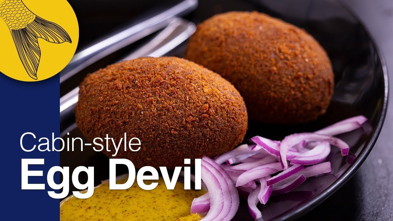Dim'er Devil&mdash;Egg Devil&mdash;Calcutta Cabin Style Spicy Scotch Eggs&mdash;Kolkata Street Food&mdash;Durga Pujo Special