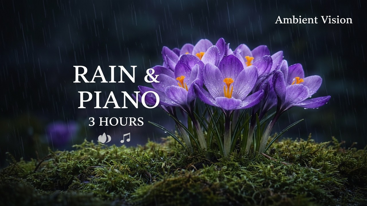 3 Hours of Rain & Relaxing Piano Music for Deep Sleep | 🌧️🎹