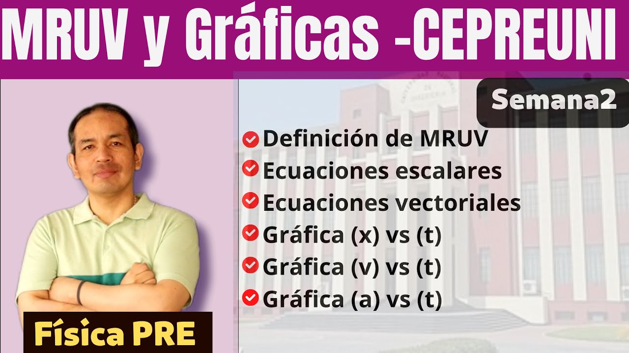 MRUV y Gráficas del MRUV/ CepreUNI/ Semana 2