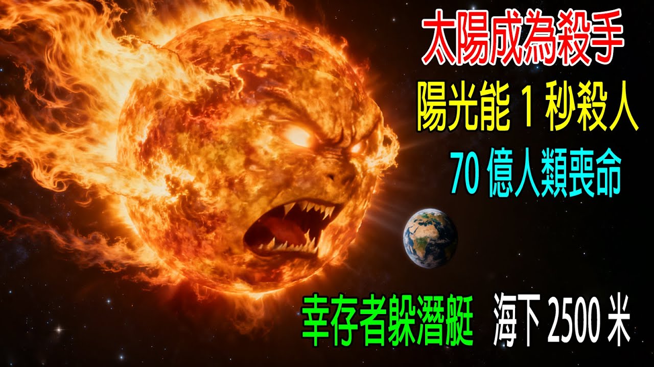 太陽成爲殺手，陽光能1秒殺人，70億人類喪命，幸存者躲在潛艇，海下2500米！