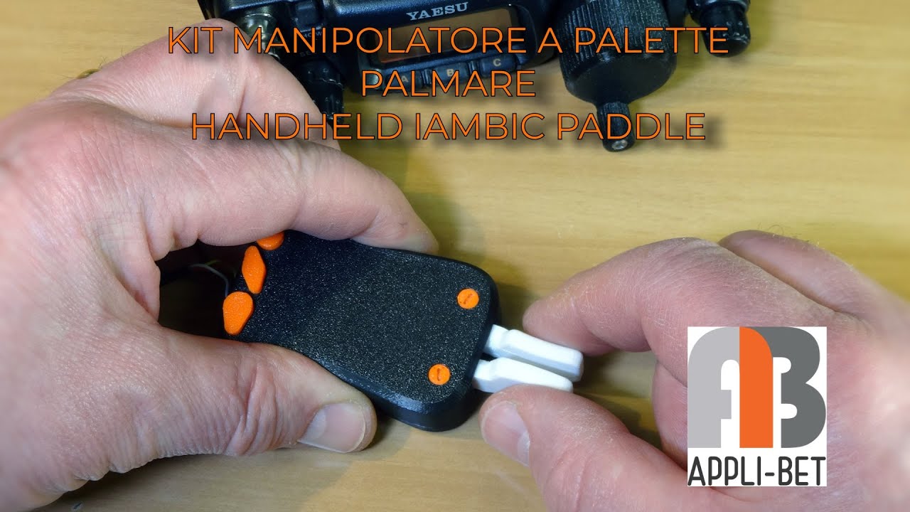 KIT MANIPOLATORE A PALETTE PER TELEGRAFIA PALMARE. HANDHELD IAMBIC PADDLE.