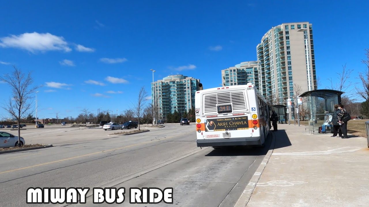Credit Valley Route | MiWay Route 34 Bus Ride From Erin Mills Town Centre To City Centre Terminal