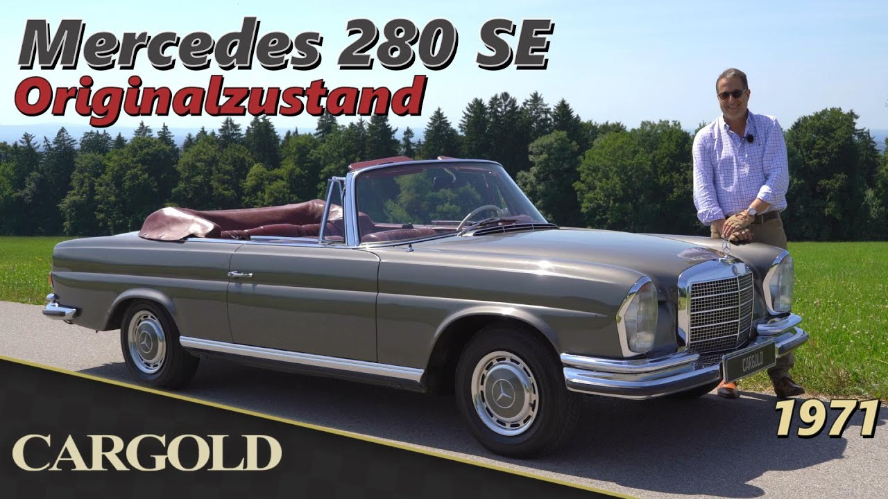 Mercedes 280 SE Cabriolet, 1971, Erstlack! Unrestauriertes Original aus 2. Hand! W111 Flachkühler