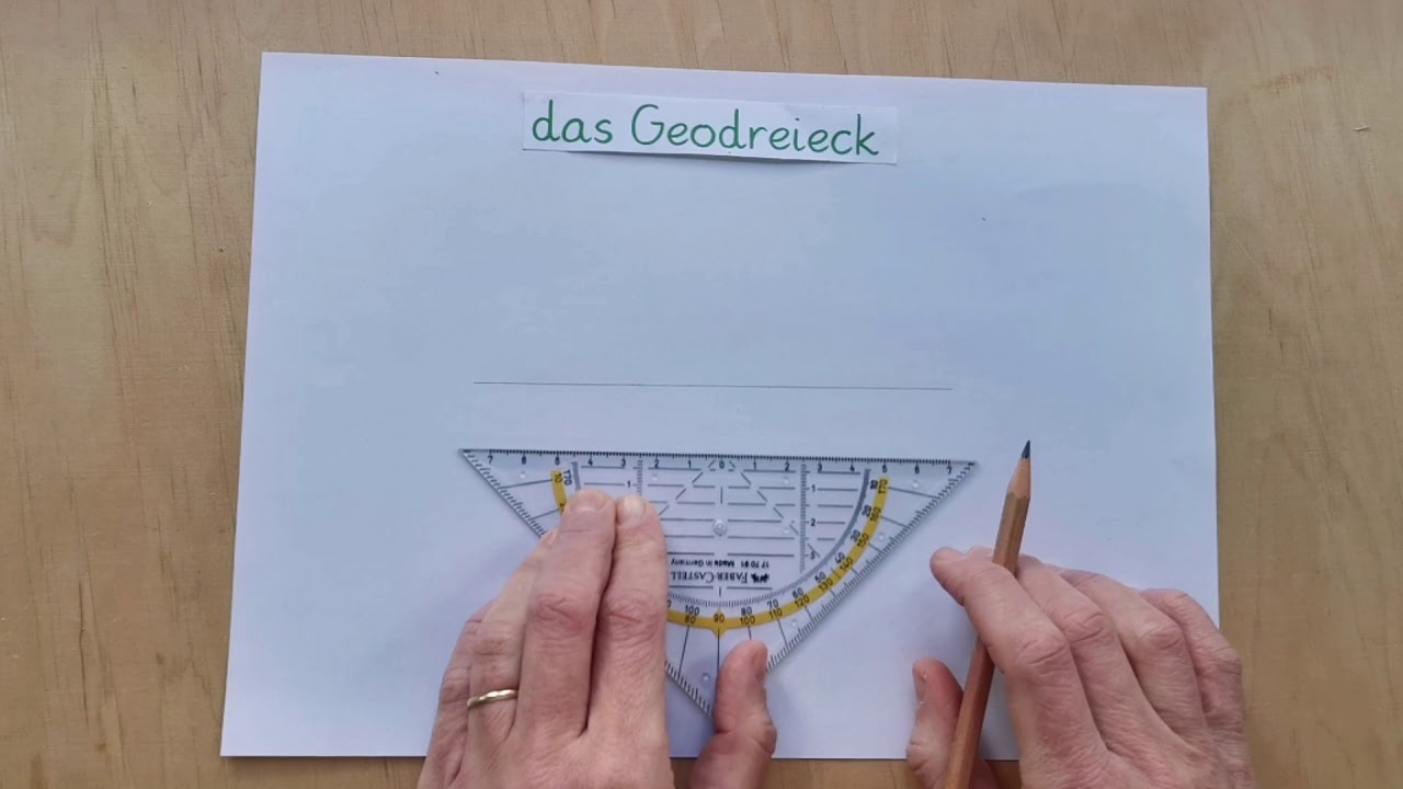 Das Geodreieck   Gerade, Punkt und Strecke