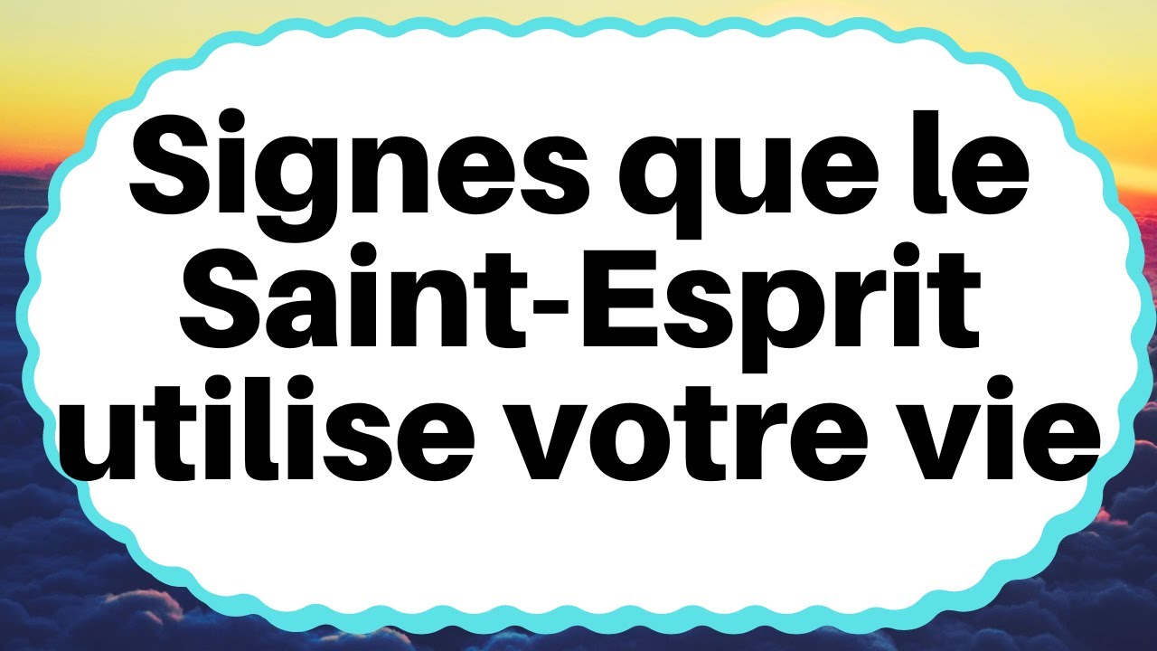 🔥 5 signes que le SAINT-ESPRIT utilise votre vie - Le Saint-Esprit vous aime🦅