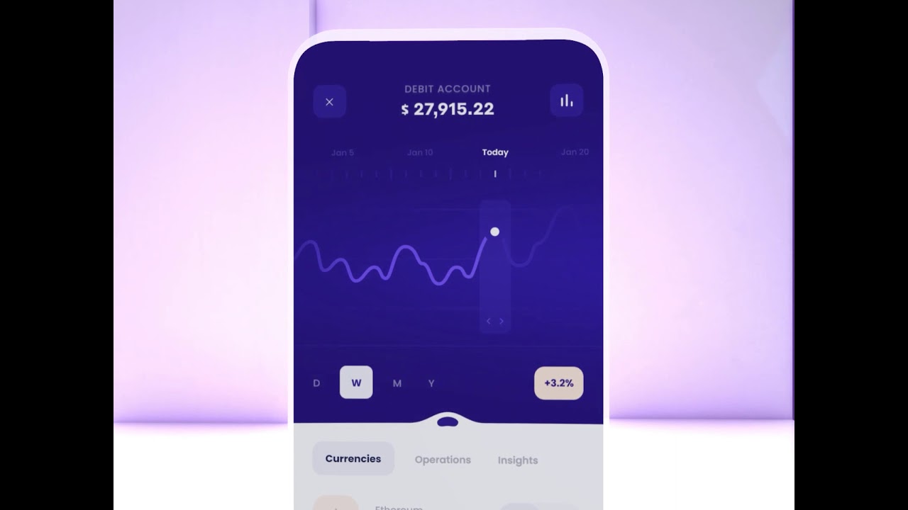 Design Inspiration: Crypto Investment Wallet Mobile Application Animation