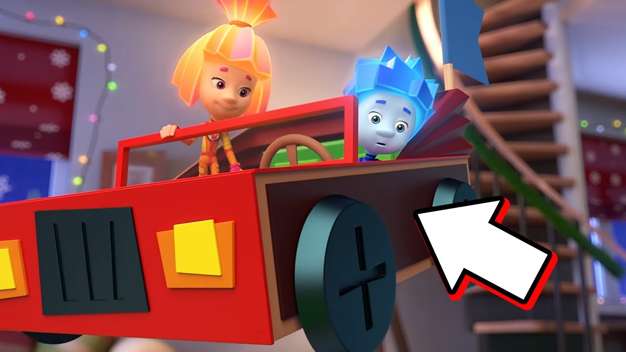 Nolik and Simka take a ride in a flying car | The Fixies