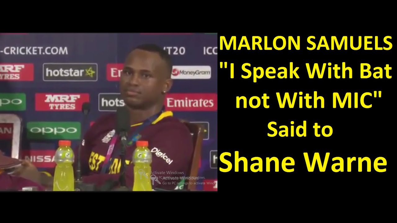 #WT20 Marlon Samuel's Taunted Shane Warne in Post Match Press Conference World Cup 2016 T20
