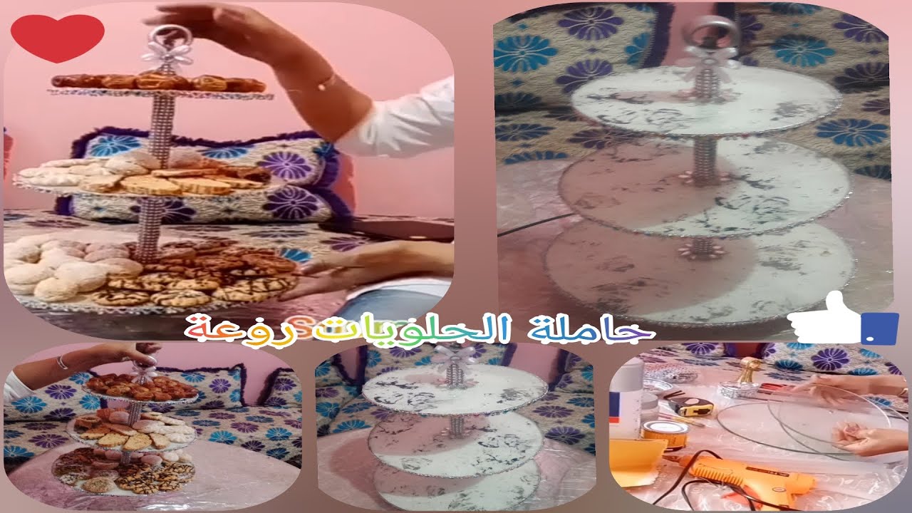 صنعت أروع حامل الحلويات بدوائر زجاجية كيبان بحال من رخام
