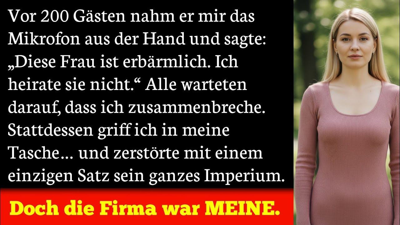 Er ließ mich vor allen stehen – aber die Firma gehörte mir | Wahre Geschichte von Clara