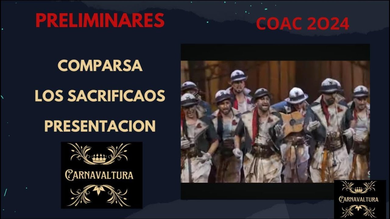 PRESENTACION LOS SACRIFICAOS (CON LETRA) PRELIMINARES 2024