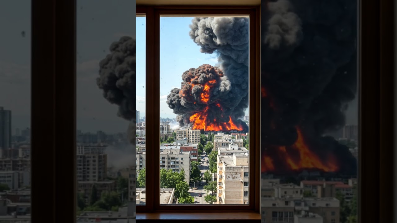 Scary Explosion On Camera 😱 #shorts #viralvideo #explosion #scary