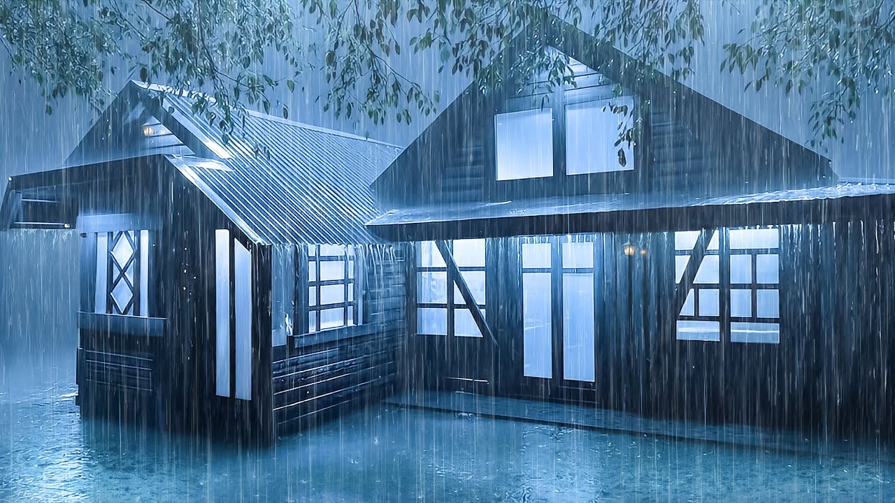 Eliminate Stress and Fall Asleep in 3 Minutes | Heavy Rain and Intense Thunder at Night