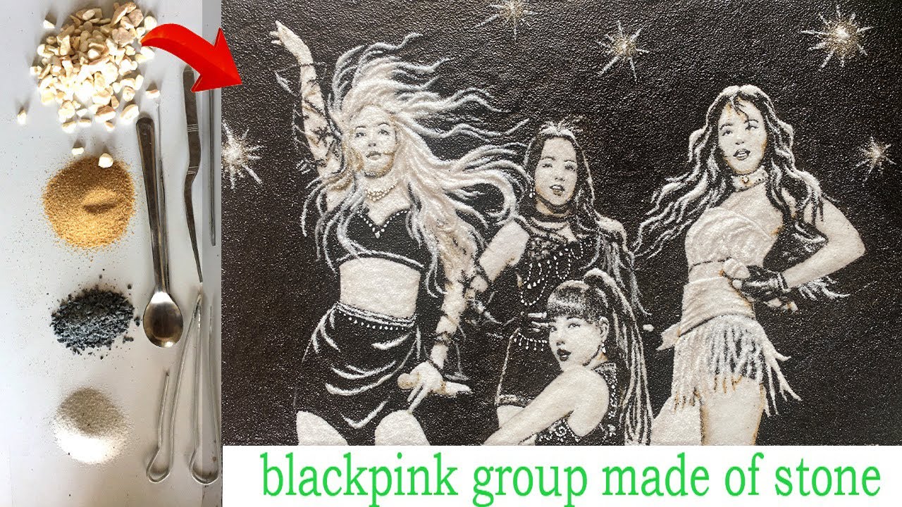 Art- Popular music group - Blackpink group portrait #11 #newideas #art