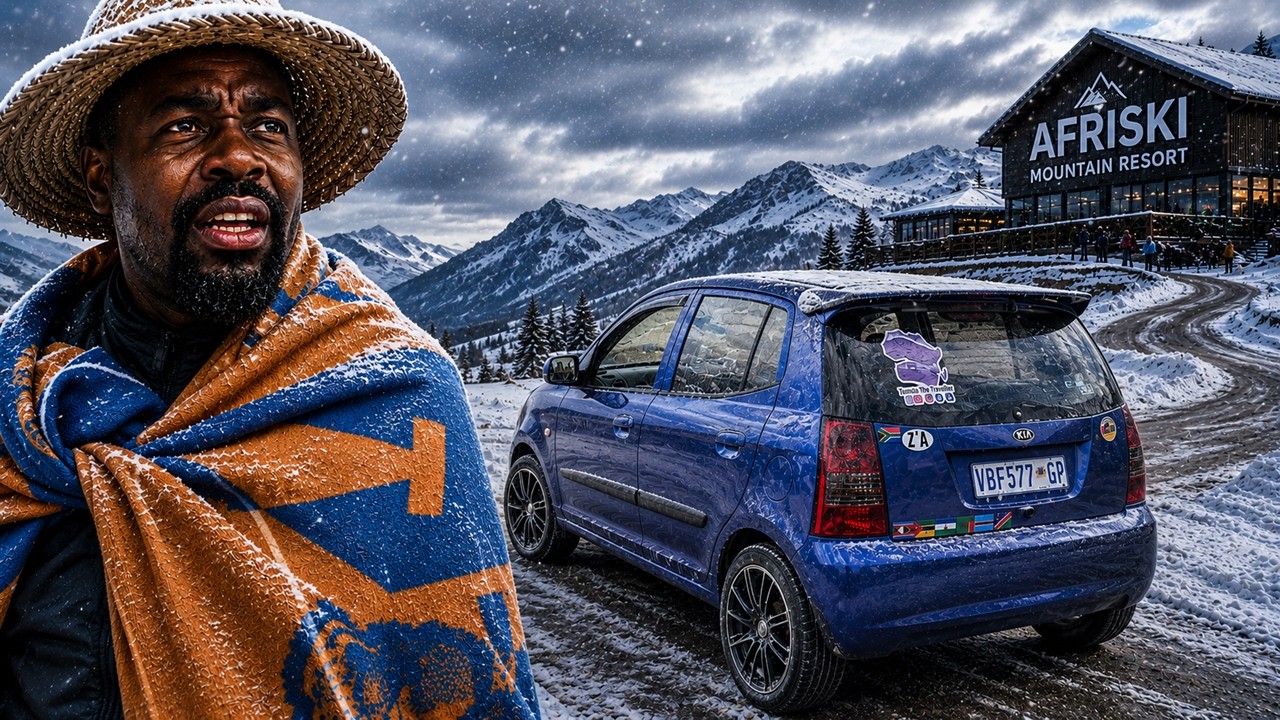 Chasing Snow in 🇱🇸Lesotho in a 19 Years Old Picanto: Icy Moteng Pass to Afriski Resort!