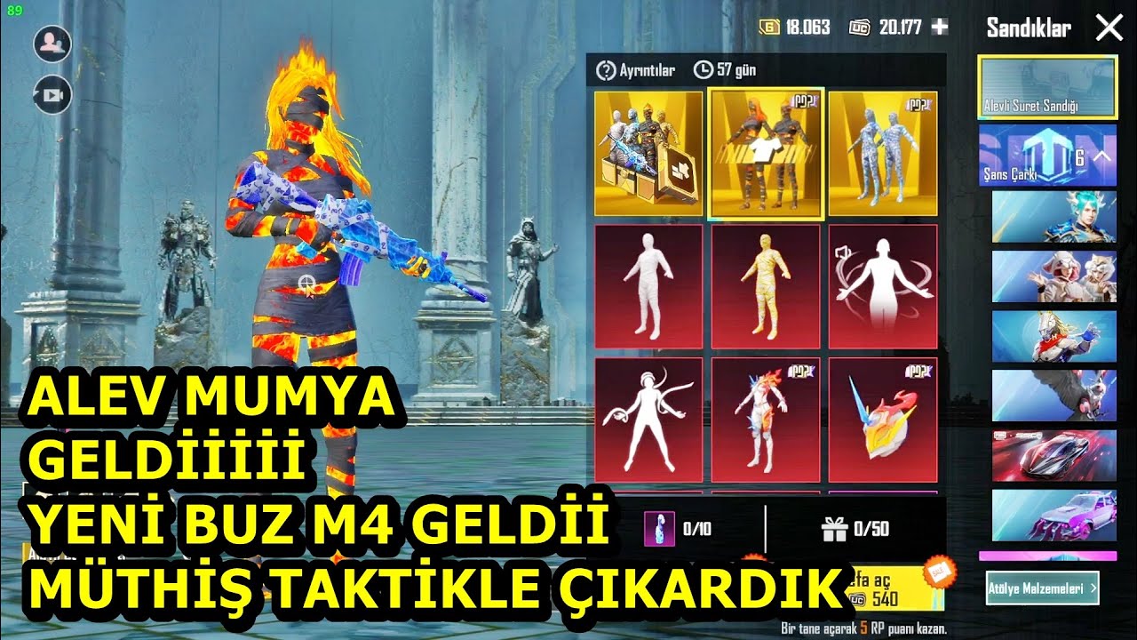 ALEV MUMYA GELDİ YENİ BUZ M4 GELDİ MÜTHİŞ TAKİKTLE ÇIKARDIK  BATUR GAME PUBG MOBİLE