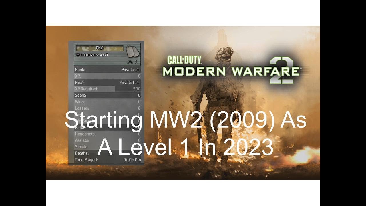 Starting Modern Warfare 2(2009) As A Level 1 In 2023