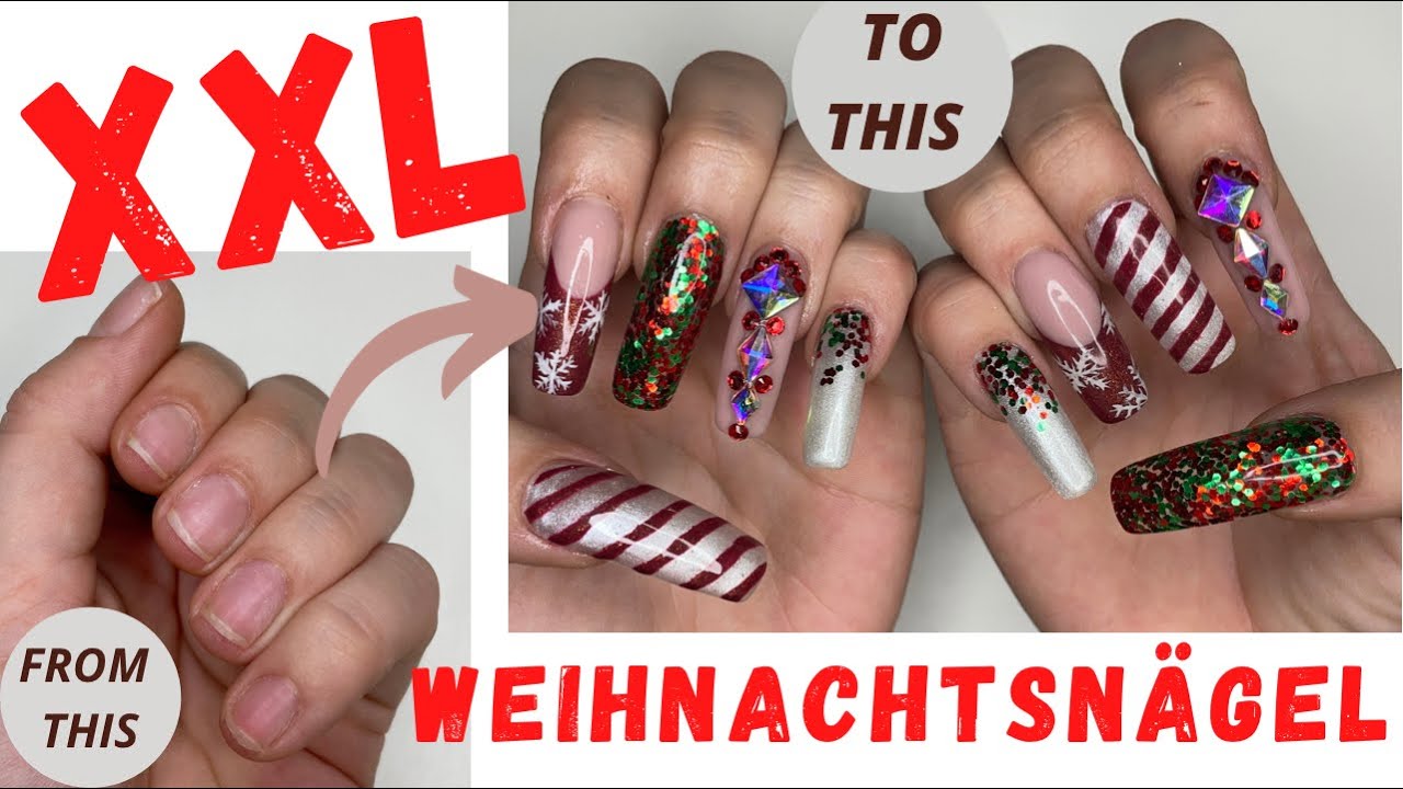XXL Weihnachtsnägel | Gelnägel | NailArt