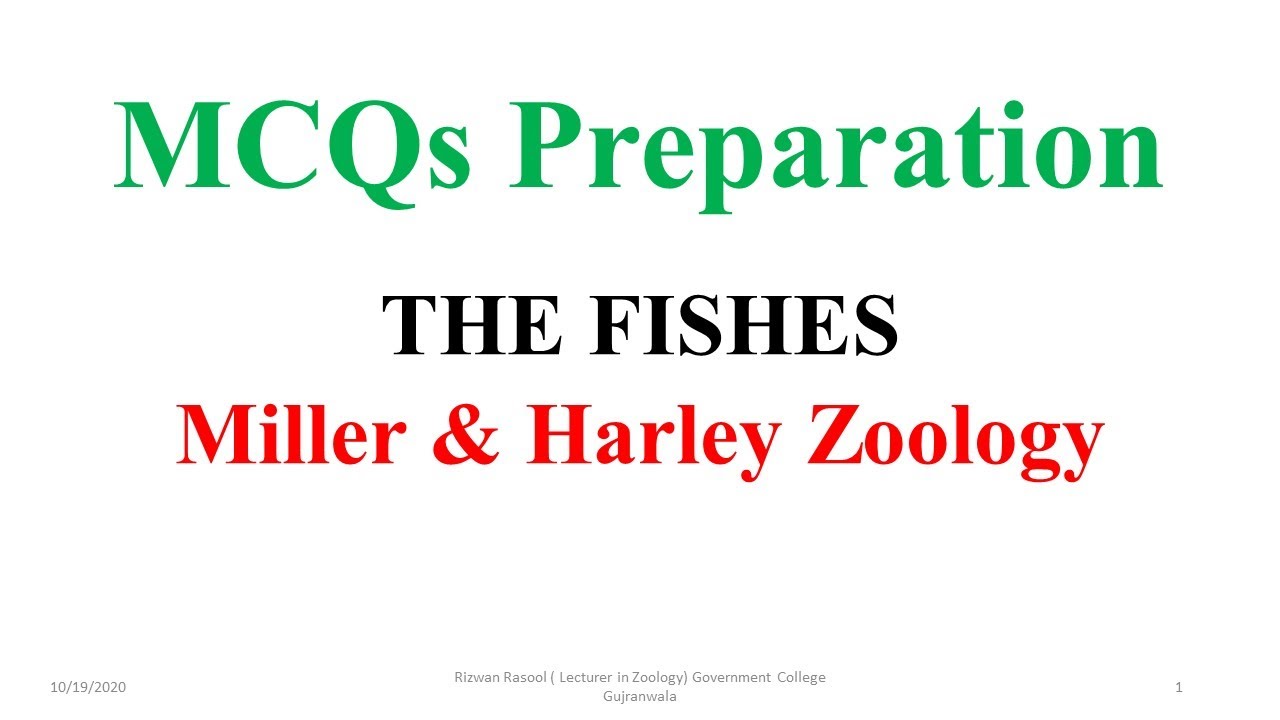 The Fishes MCQs Multiple Choice Question