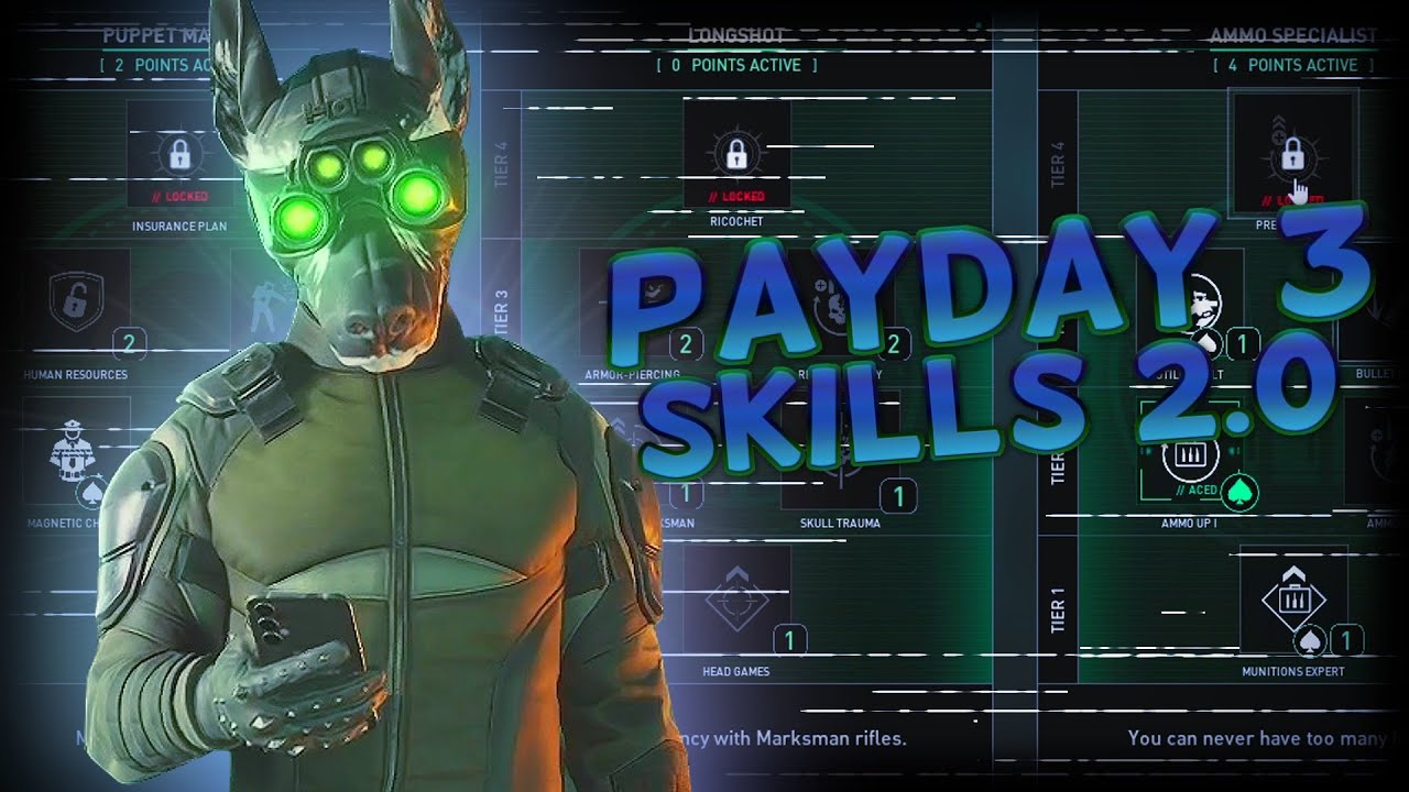 PAYDAY 3 Первый взгляд на навыки 2.0 (Скрытность)