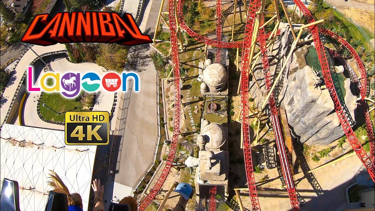 2020 Cannibal Roller Coaster On Ride Ultra HD 4K POV Lagoon