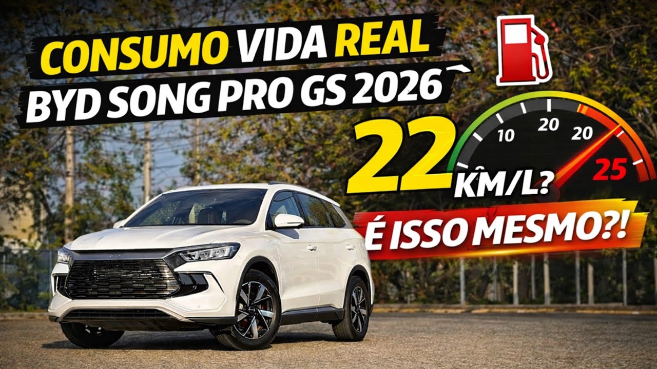 CONSUMO VIDA REAL BYD SONG PRO GS 2026 - FAZ 22KM/L?