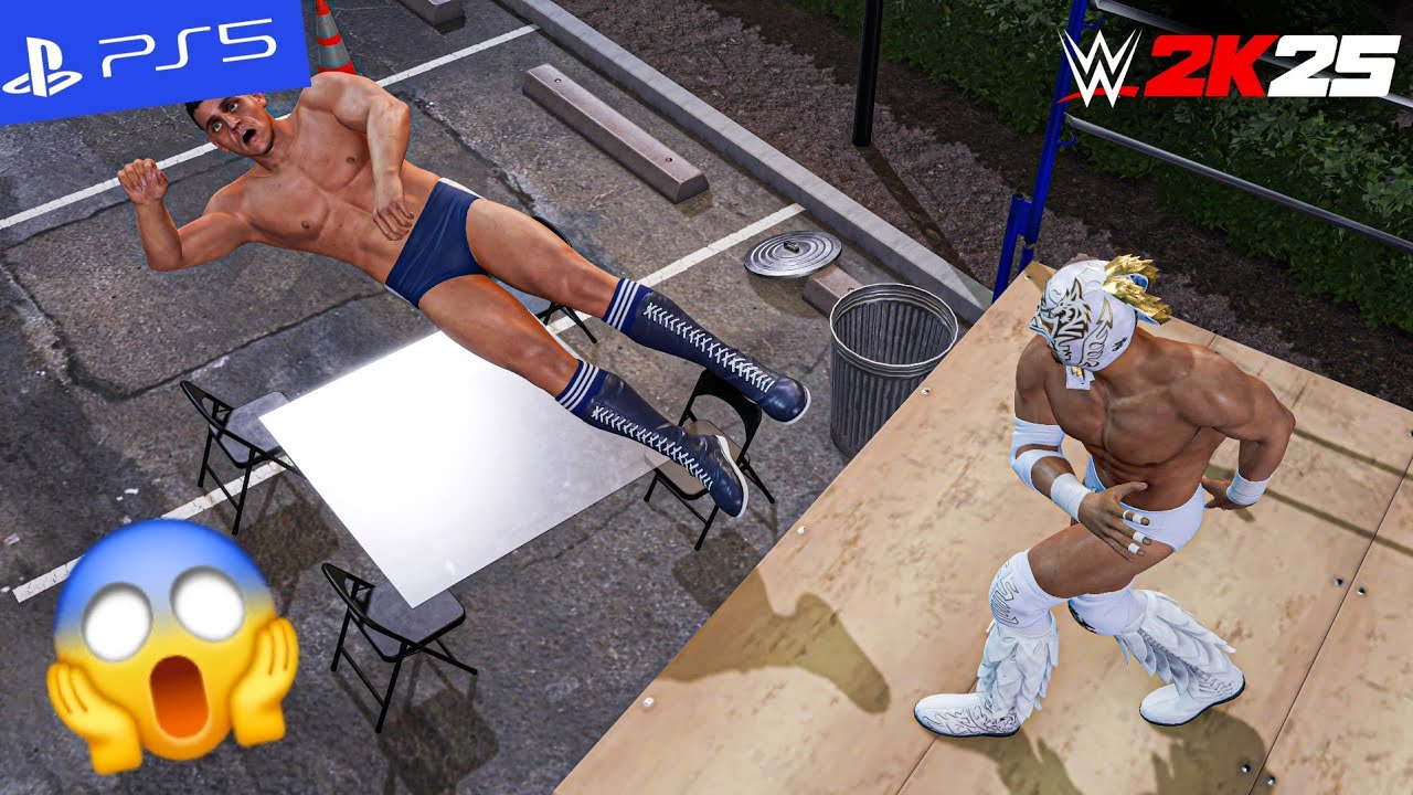 WWE 2k25 - Dragon Lee Sends Gunther Crashing Through Glass | PS5