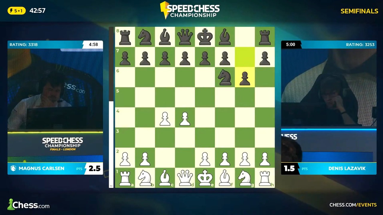 Магнус Карлсен против Дениса Лазавика | Партия 5 | Speed Chess Championship