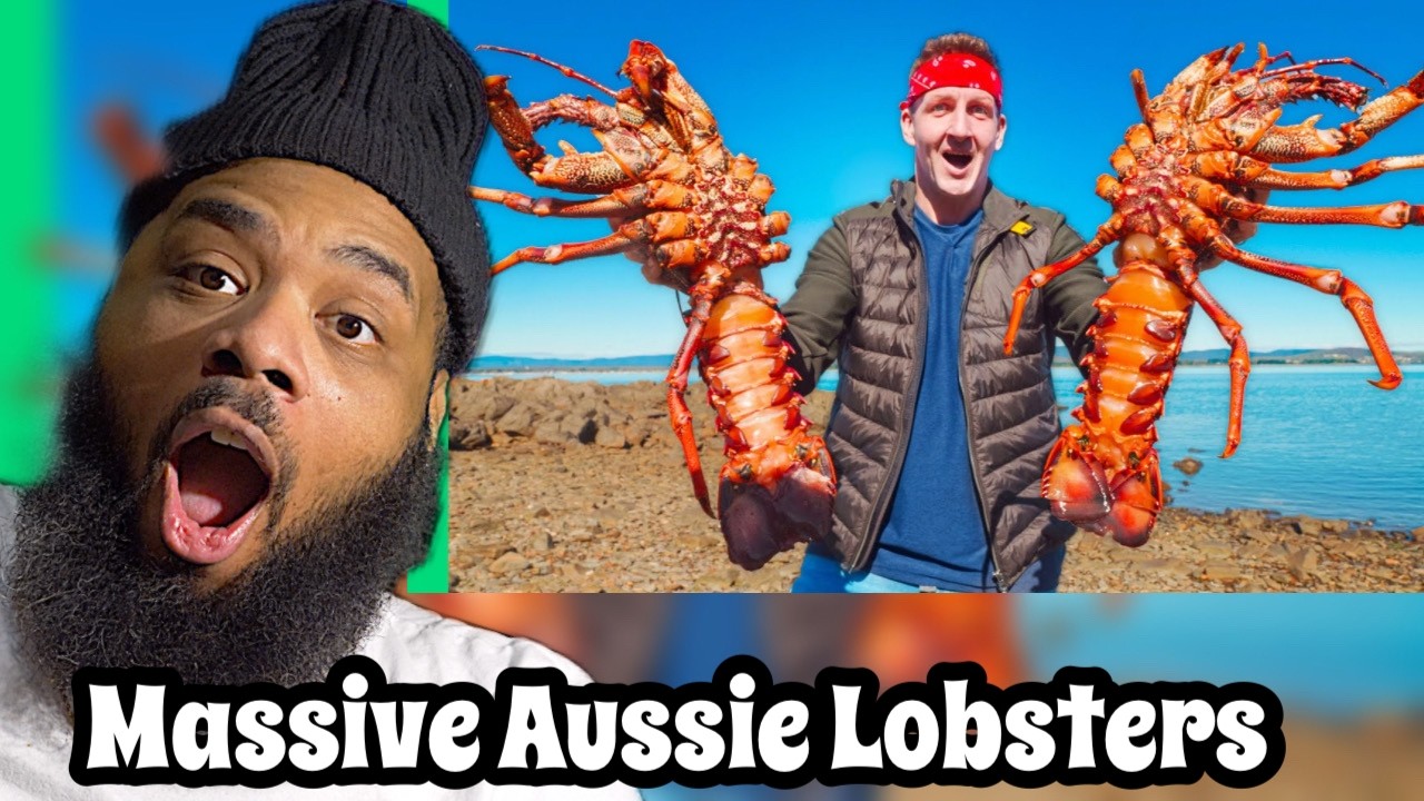 AMERICAN REACTS to Australia’s GIANT Rock Lobsters!! Hand Caught Tasmanian Seafood!! 🇦🇺