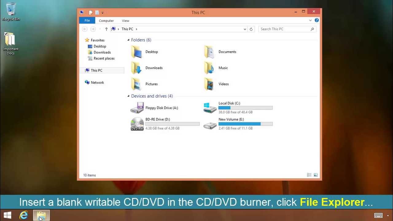 How To Burn a CD or DVD on Windows 8