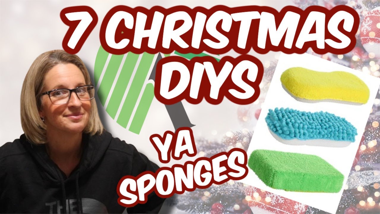 7 Dollar Tree HOLIDAY DIY's | You won't BELIEVE what I do with a SPONGE! GENIUS