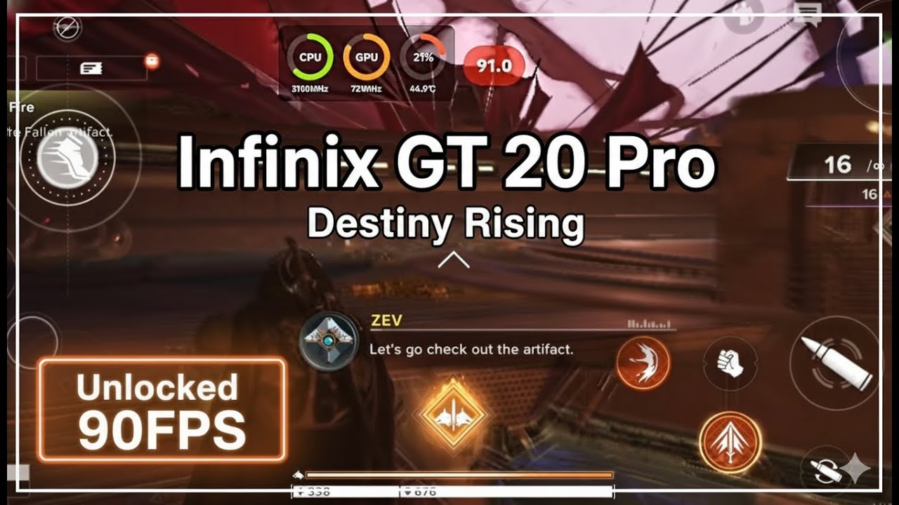 Infinix GT 20 Pro - Destiny Rising 90FPS