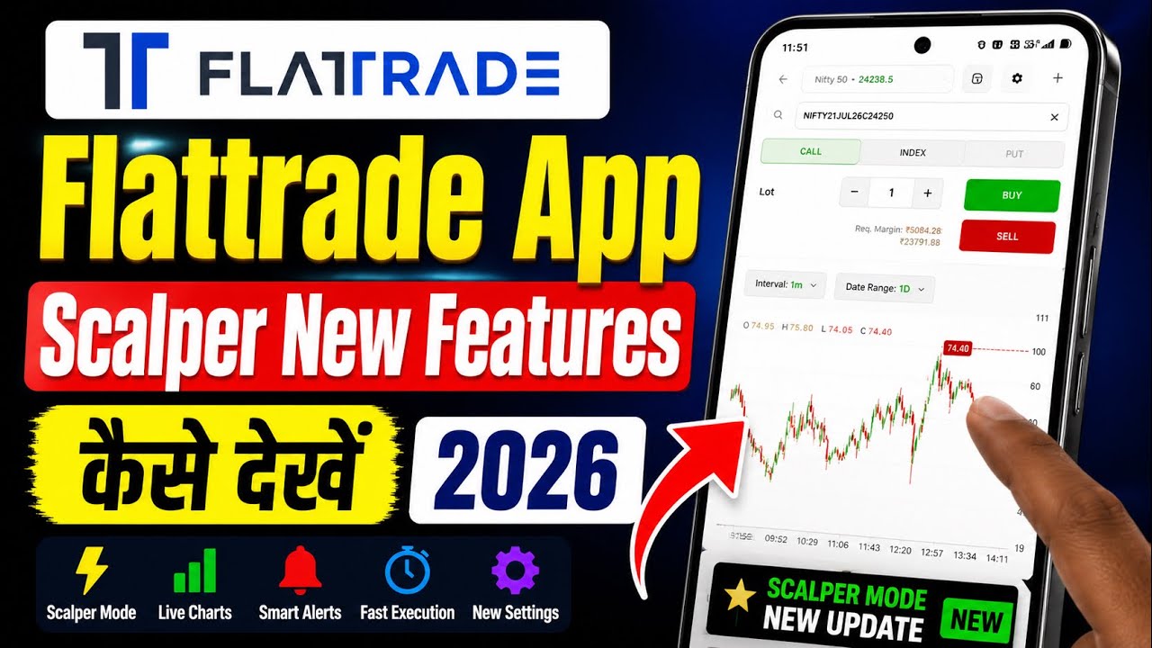 Flattrade App Scalper Features 2026 | Flattrade App Free Brokerage App Review |