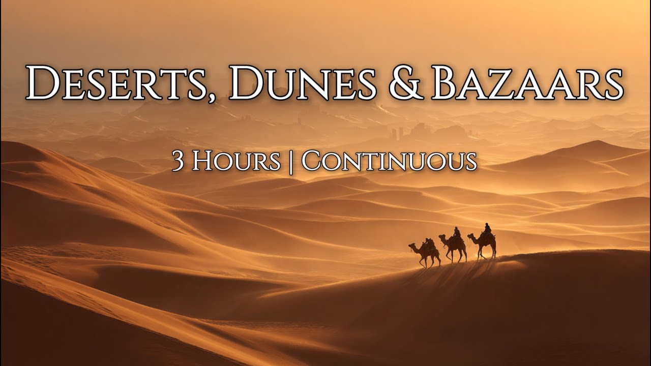 Deserts, Dunes & Bazaars | 3 Hours of Desert Oasis Ambience for TTRPGs